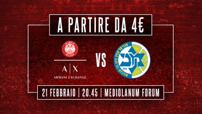 A|X Armani Exchange Olimpia Milano vs Maccabi Tel Aviv